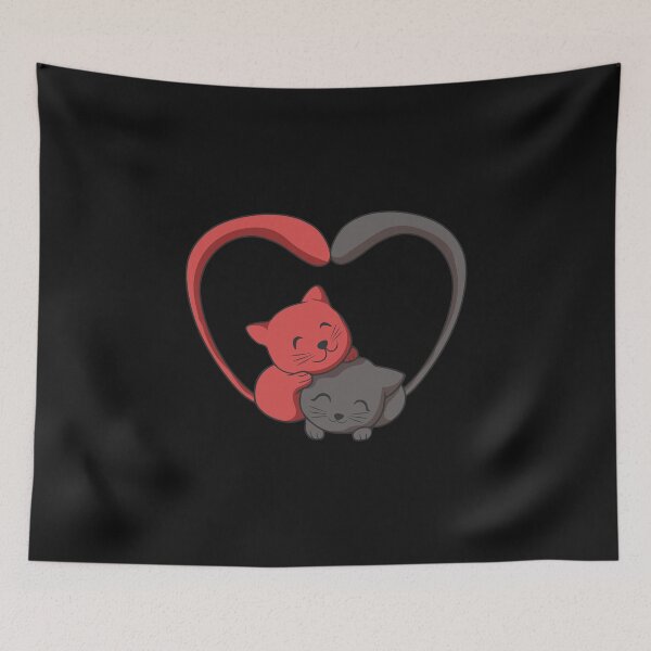 Item preview, Kitten in Love T-Shirt I furry cat couple designed and sold by biNutz.