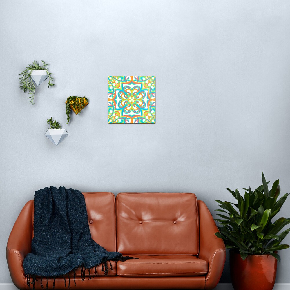 inspire 8 - rainbow flowers Metal Print