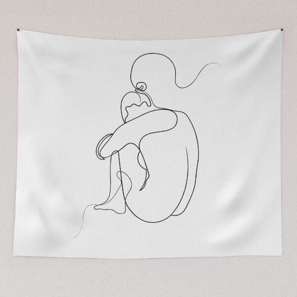 Item preview, Crouching Female Line Drawing designed and sold by Adam Regester.