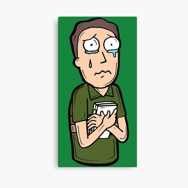 Jerry Smith from Rick and Morty™ Crying Canvas Print