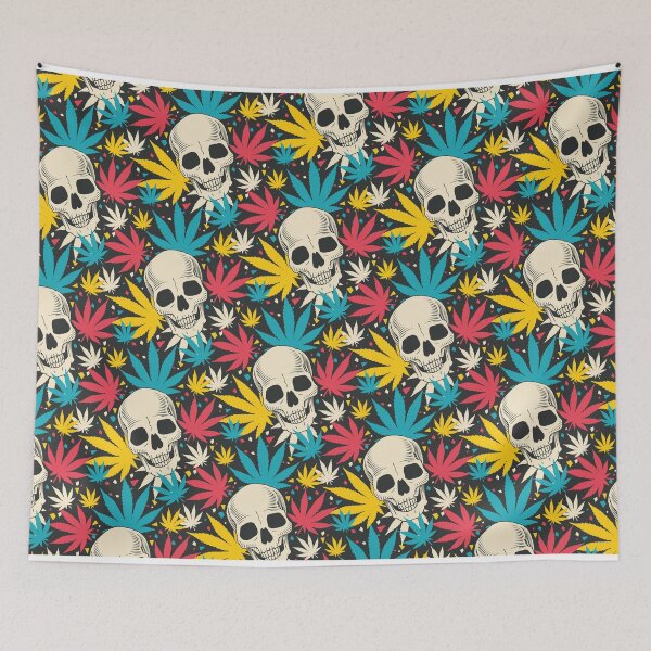 Item preview, Skull cannabis pattern designed and sold by KleinJenny.