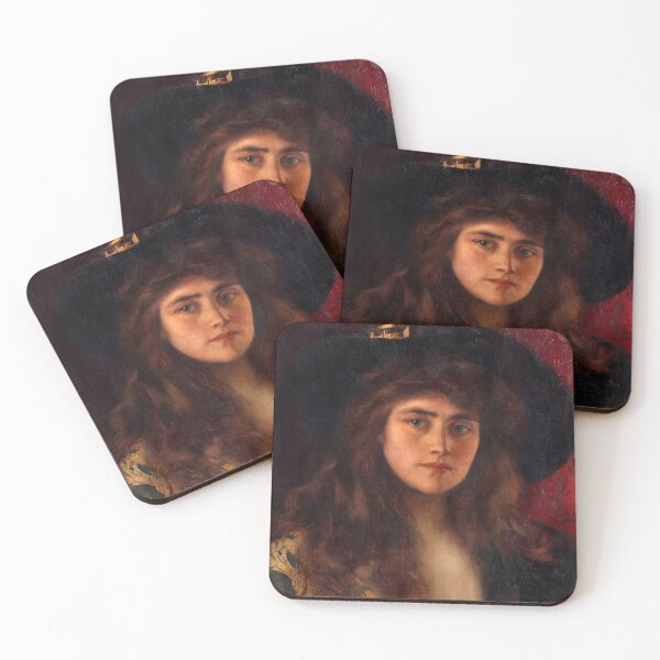 Item preview, Albert Lynch - Portrait of a Girl in a Black Hat designed and sold by ArtExpression.