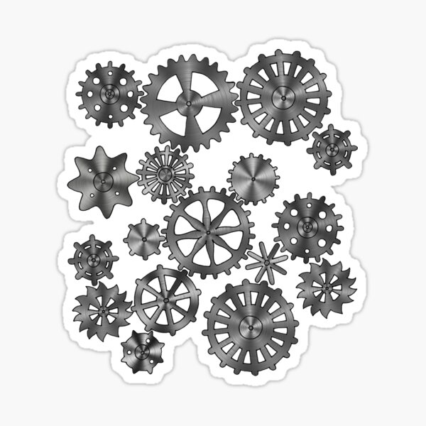 Cogs Design Sticker