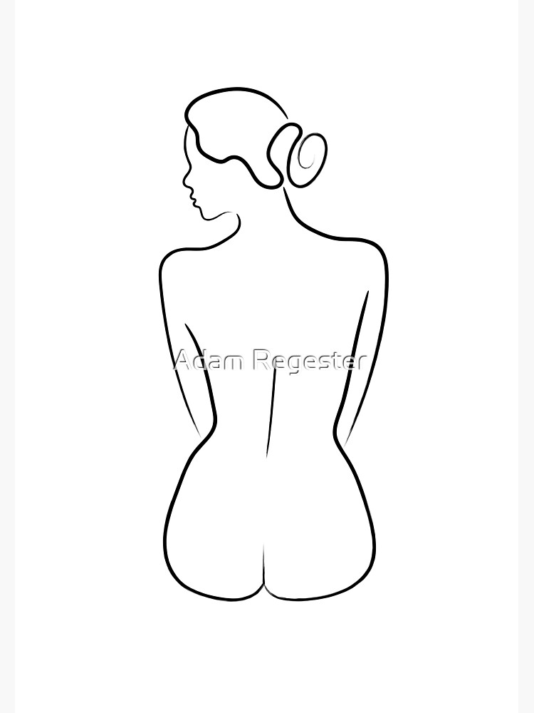 Female Back Line Drawing | Poster