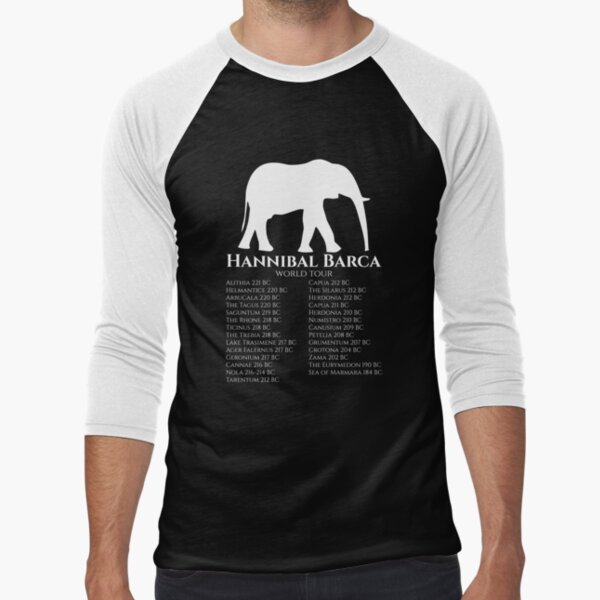 Hannibal Barca World Tour Baseball ¾ Sleeve T-Shirt