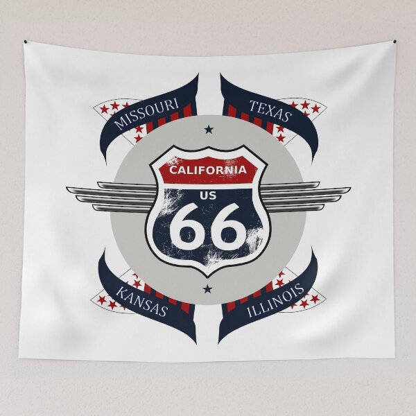 Item preview, Route 66 my version with red background designed and sold by Edgar Moya.