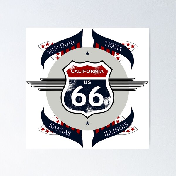 Item preview, Route 66 my version with red background designed and sold by Edgar Moya.