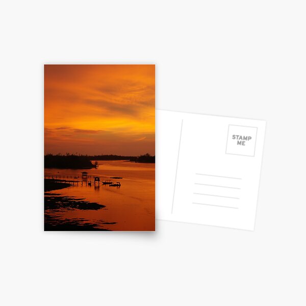 Glorious Sabah Sunset Postcard