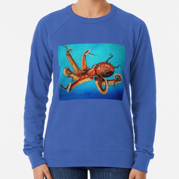 Red Octopus Lightweight Sweatshirt