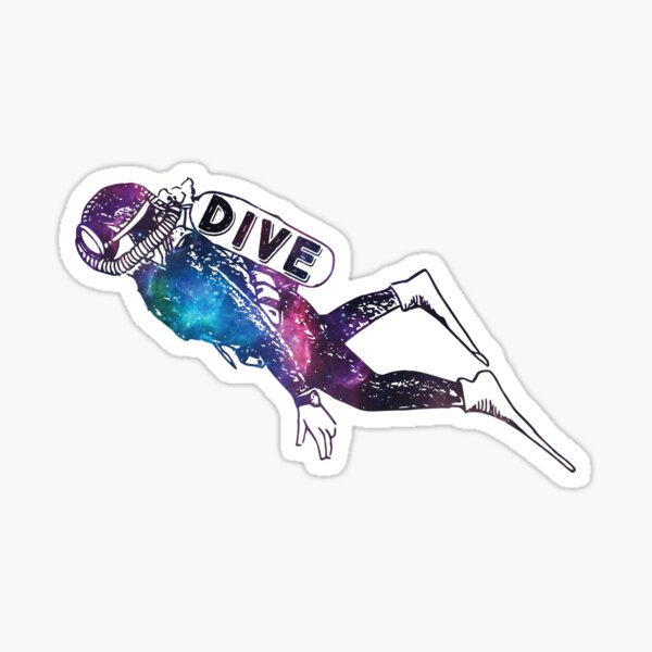 Item preview, Psychedelic Scuba Diving Gift Outer Space Galaxy Cosmic designed and sold by MintedFresh.