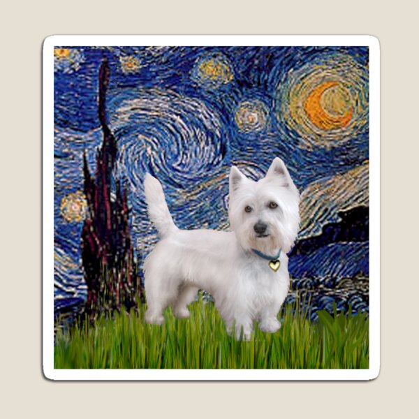 Starry Night - West Highland Terrier Magnet