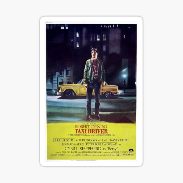 Póster de película clásica - Taxista Pegatina