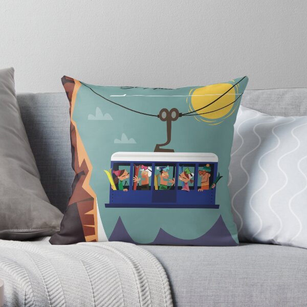 Valluga St Anton poster Throw Pillow
