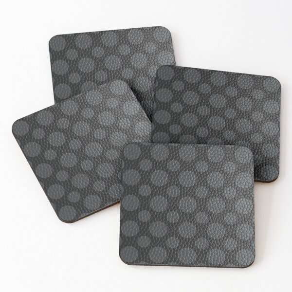 Item preview, Black and Grey Leather Abstract Polka Dot Pattern designed and sold by infinitygrafix.