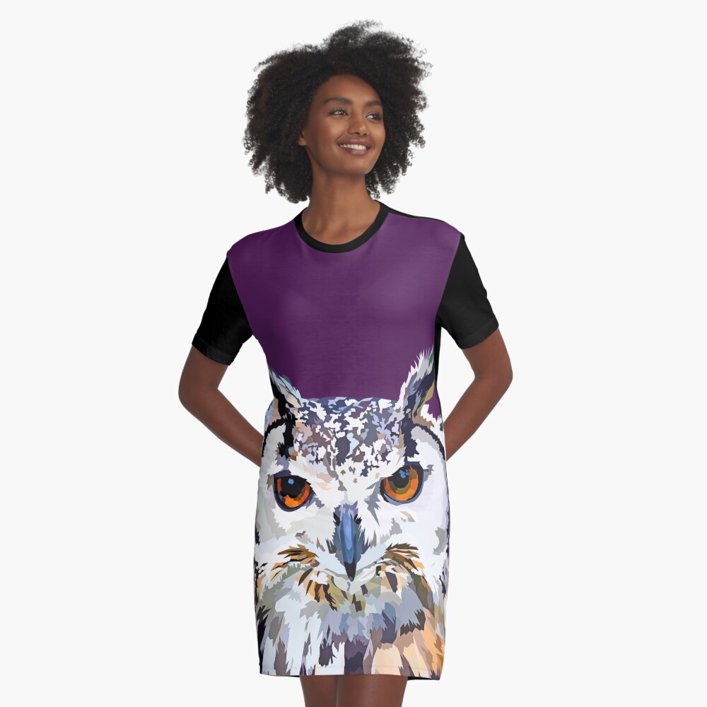 Owly nights Graphic T-Shirt Dress
