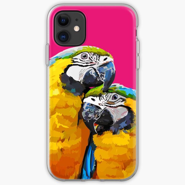 Two lovely parrots iPhone Soft Case