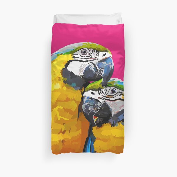 Two lovely parrots Duvet Cover