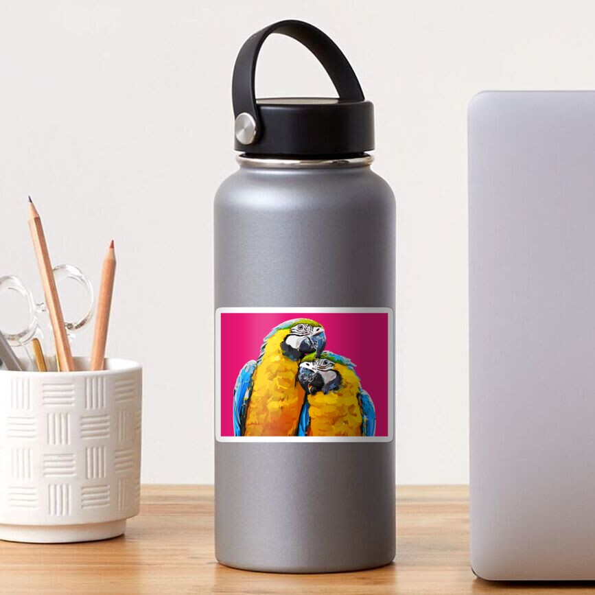 Two lovely parrots Sticker