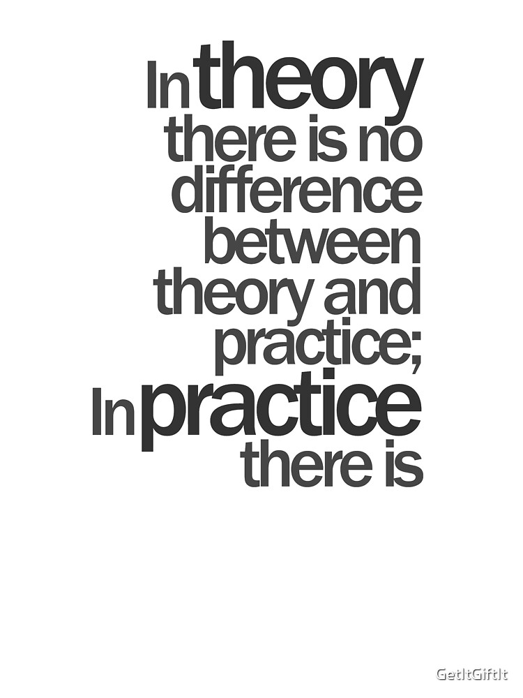 Yogi Berra Theory Practice Quote design | Kids T-Shirt