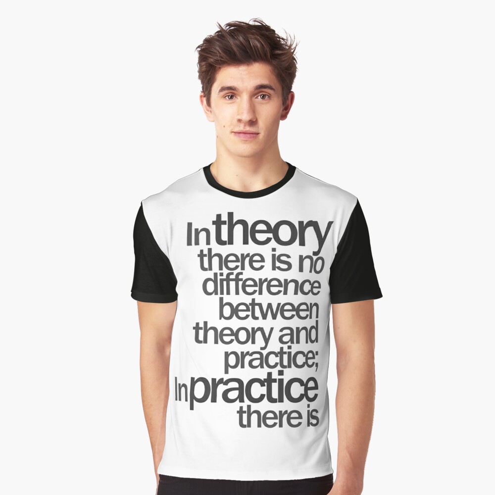 Yogi Berra Theory Practice Quote design | Kids T-Shirt