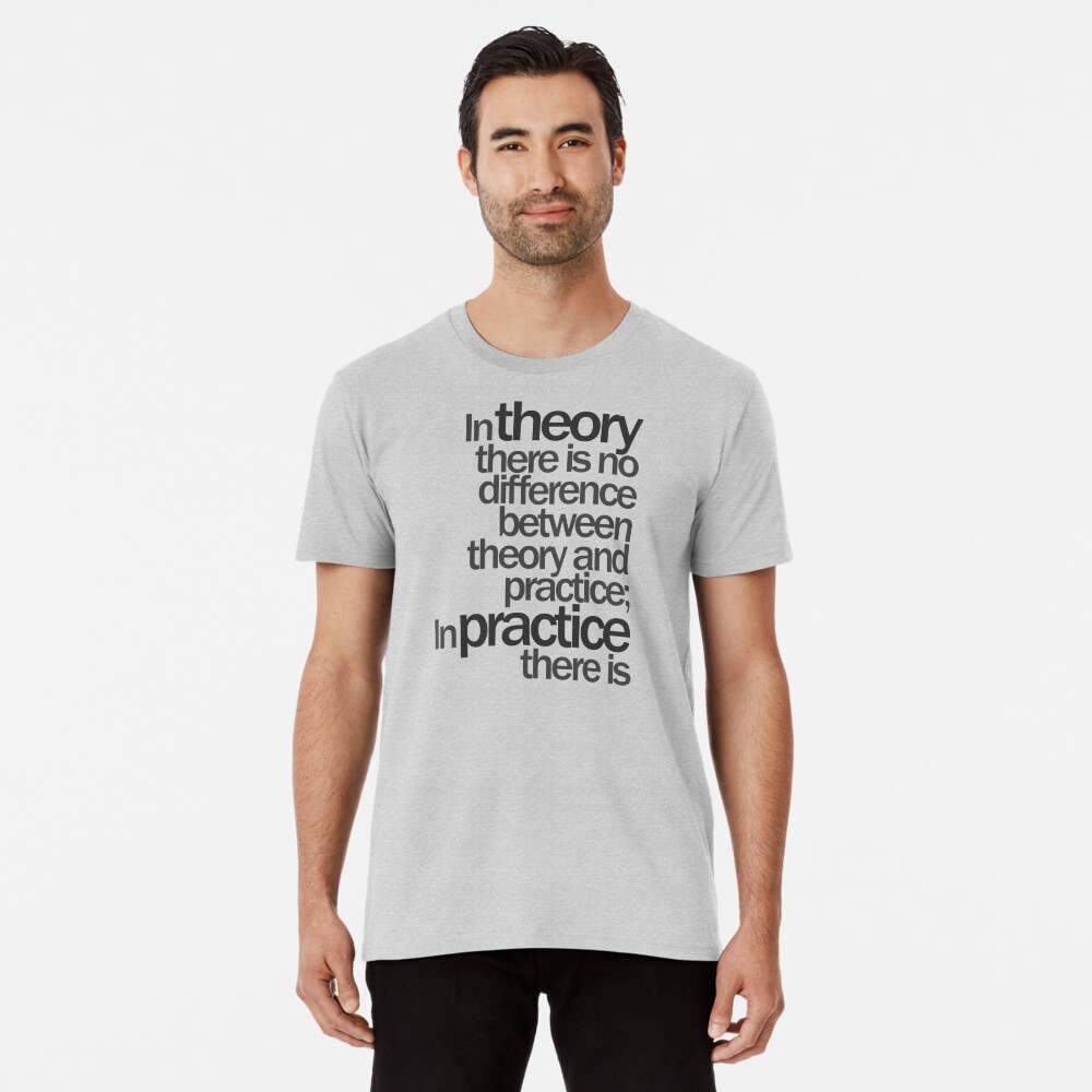 Yogi Berra Theory Practice Quote design | Kids T-Shirt