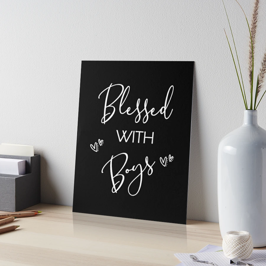 Personalized Watercolor Mom Blessed With Boys Mug Mom of 