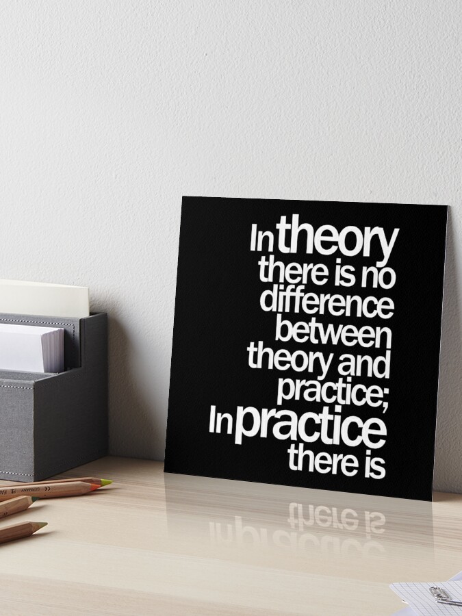 Yogi Berra Theory Practice Quote design | Kids T-Shirt