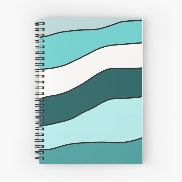 Item preview, Turquoise And White Wavy Stripes designed and sold by TheyComeAlong.