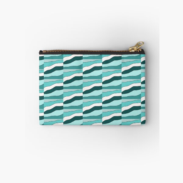 Item preview, Turquoise And White Wavy Stripes designed and sold by TheyComeAlong.