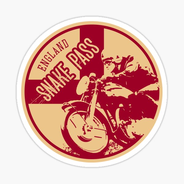 Item preview, England Snake Pass Biker Sticker + T-Shirt designed and sold by ROADTROOPER.