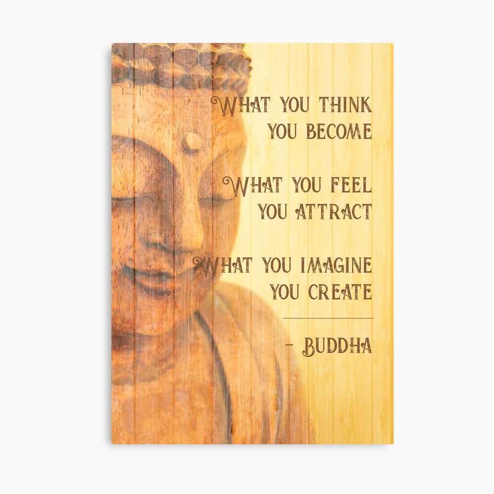 Gesetz Der Anziehung Inspirierende Achtsamkeit Buddha Zitat Fotodruck Von Hothibiscus Redbubble