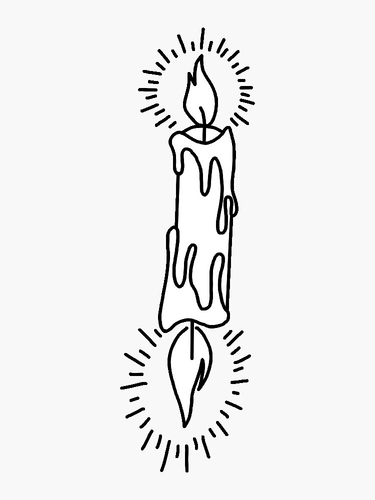 "Burning the Candle at Both Ends" Sticker for Sale by petrushi Redbubble