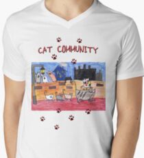 Cat community Men's V-Neck T-Shirt