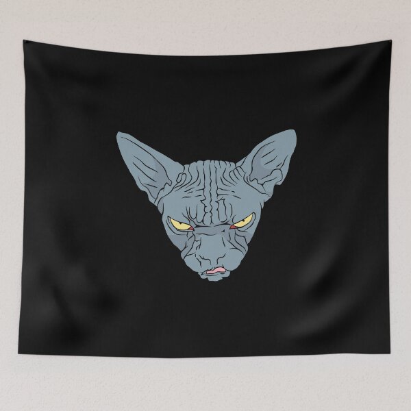 Item preview, Grumpy Angry Sphynx Cat Face designed and sold by therealsadpanda.