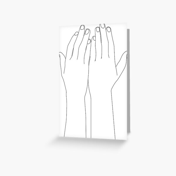 Line Drawing Hands Covering Face By Crook Factory Redbubble