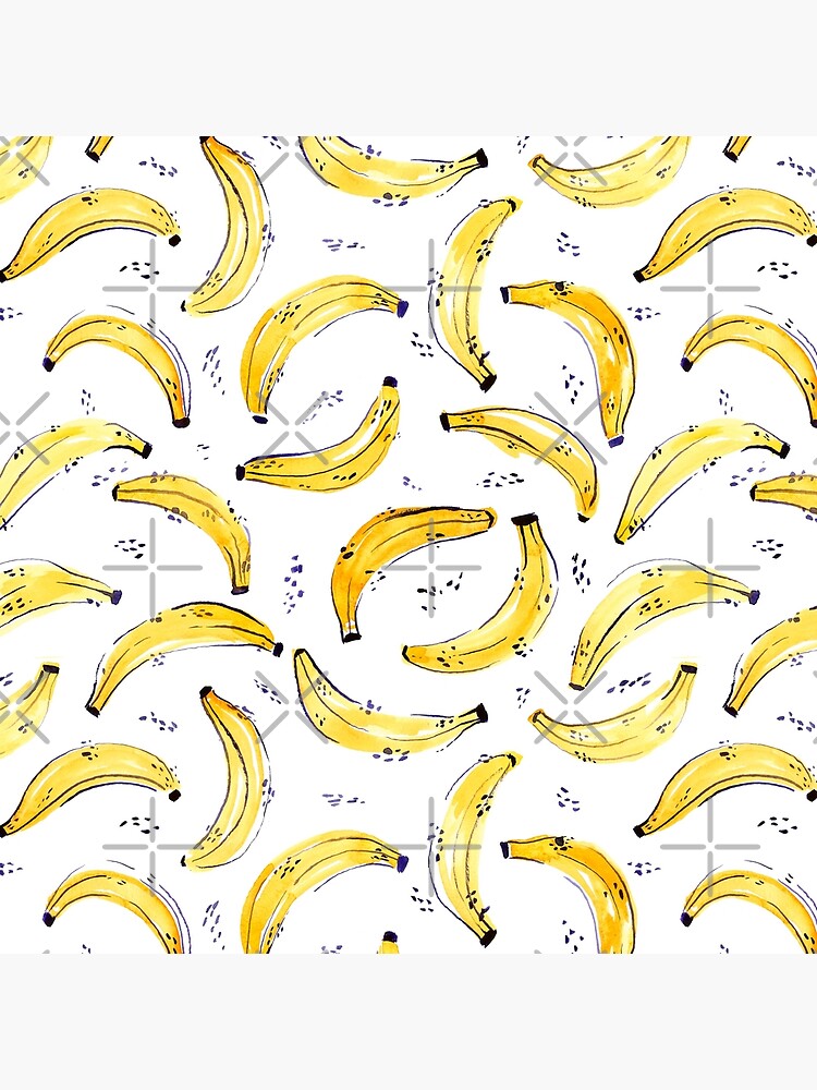 A Bunch of Bananas Watercolor Pattern by annieparsons