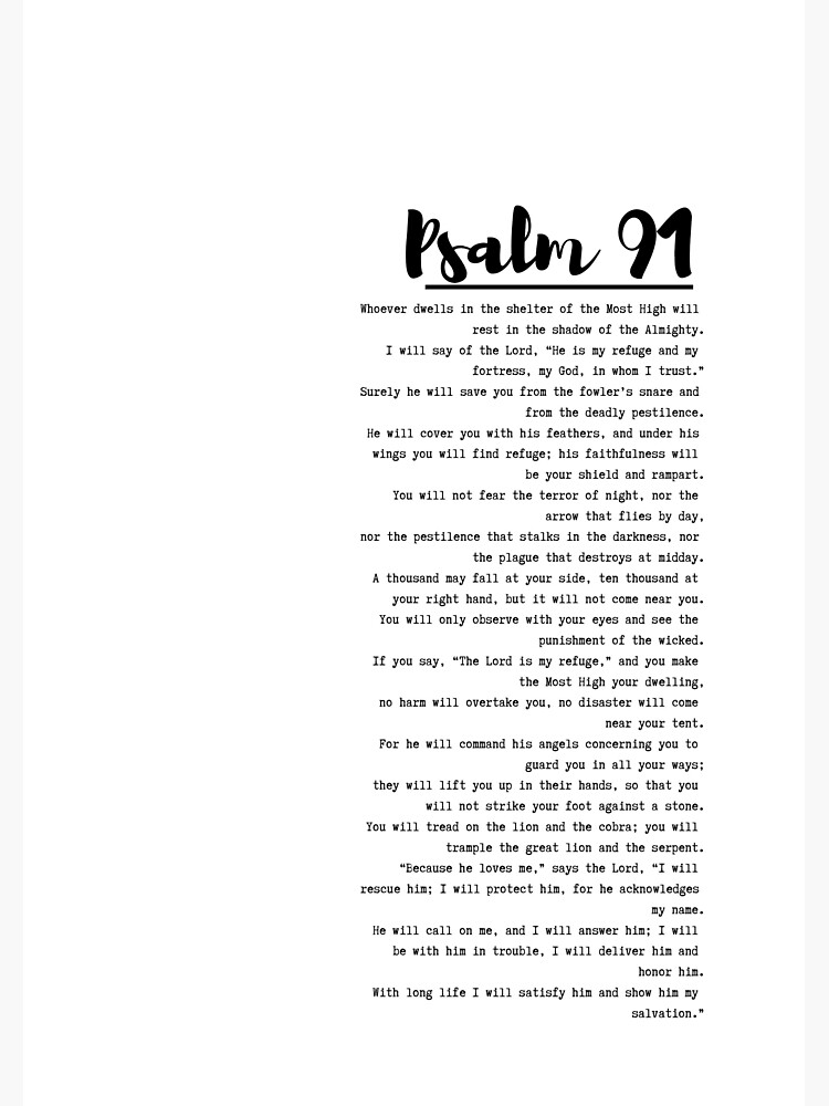 Psalm 91 Poster Huge A1 Psalm 91 Print Wallart Bible Art Etsy