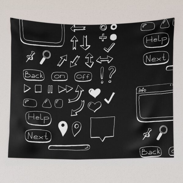 Item preview, "Infographics on a black background" great print for clothes and accessories, hand graphics, comic style designed and sold by SASHA-MATBON.
