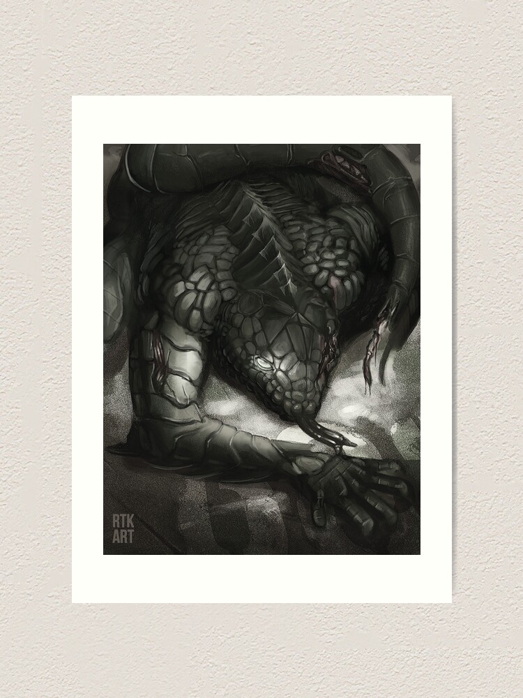 SCP-682 Art Print for Sale by turntechunderg