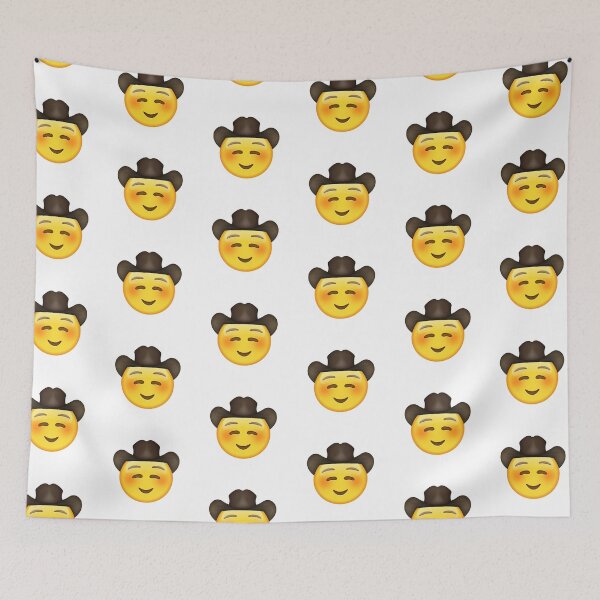 Item preview, Blushing Cowboy Emoji designed and sold by Mack-Conn.