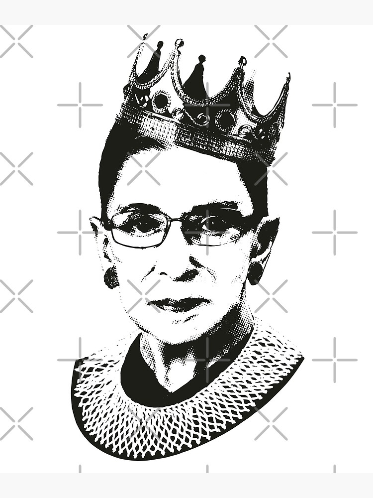 Ruth Bader Ginsburg Crown Art Print