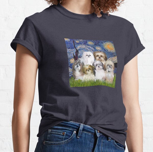 Starry Night - Six Shih Tzus Classic T-Shirt