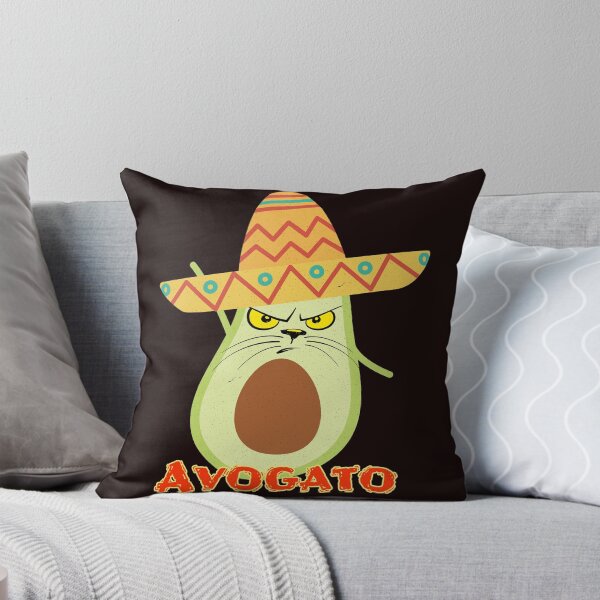 Item preview, Funny Avogato Wearing Sombrero Mexican Angry Avocado Cat designed and sold by LisaMe.