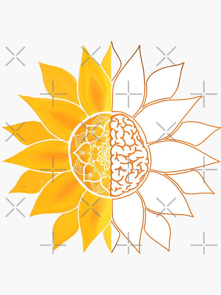 The Sun Will Rise and We Will Try Again - Sunshine Brain Mandala by RumDesigns