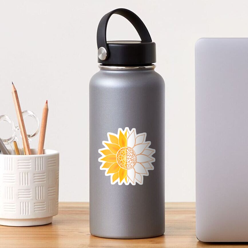 The Sun Will Rise and We Will Try Again - Sunshine Brain Mandala Sticker