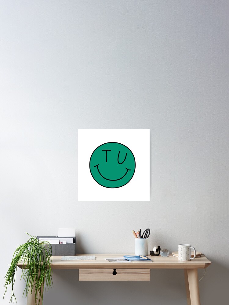 Tulane Smiley Face Poster By Emswim07 Redbubble