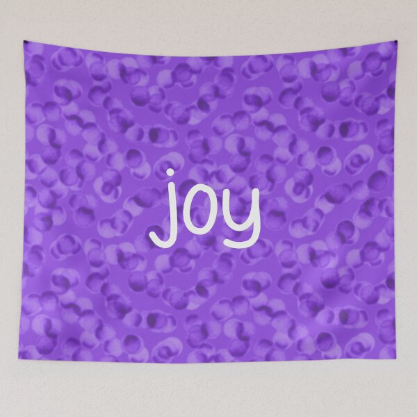 Item preview, Joy (Purple Bubbly Background, White Text) designed and sold by KelseyLovelle.