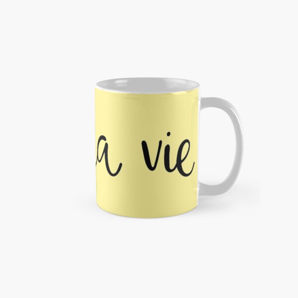 Item preview, C'est la vie, in black script on creamy yellow designed and sold by kierkegaard.