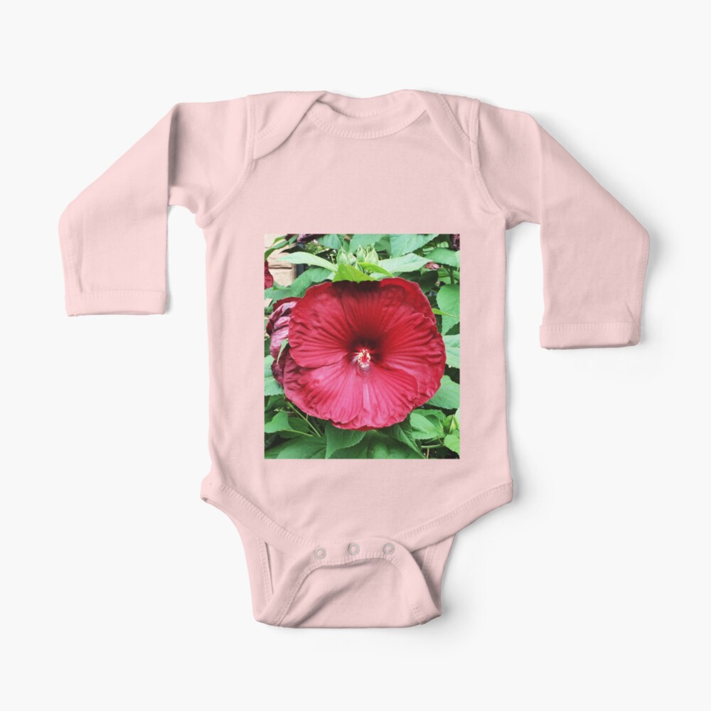 Hibiscus High - Tropical Flower Art Photo by OneDayOneImage - Gift for Gardener - Flower Lover Baby One-Piece