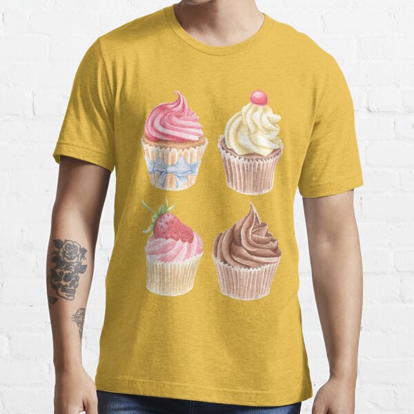 Cupcake Pattern Essential T-Shirt for Sale by LCWaterworth